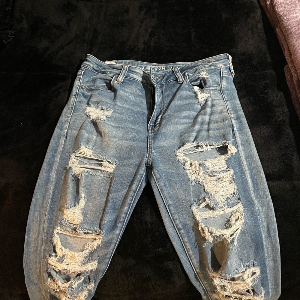 American Eagle blue high rise jeggings